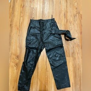 Pleather high waisted pants